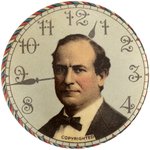 BRYAN LARGEST VARIETY 16 TO 1 CLOCK FACE PORTRAIT BUTTON HAKE #129.