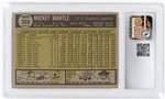 1961 TOPPS #300 MICKEY MANTLE (HOF) CSG 5.5 EX+.