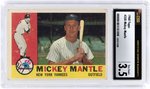 1960 TOPPS #350 MICKEY MANTLE (HOF) CSG 3.5 VG+.