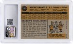 1960 TOPPS #350 MICKEY MANTLE (HOF) CSG 3.5 VG+.