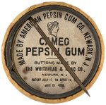 1898 CAMEO PEPSIN GUM FRANK BOWERMAN BALTIMORE ORIOLES RARE BUTTON.