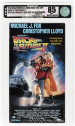 BACK TO THE FUTURE: PART II VHS (1990) VGA 85 NM+ (VERTICAL OVERLAP/BLUE FILM REEL WATERMARK).
