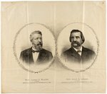 BLAINE & LOGAN 1884 CAMPAIGN JUGATE BANNER.