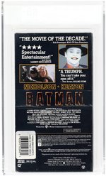 BATMAN VHS (1990) VGA 85+ NM+ (HORIZONTAL OVERLAP/BOTTOM WARNER HOME VIDEO WATERMARK/GIFTSET UPC STICKER/GOLD LEVEL).