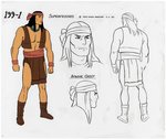 SUPER FRIENDS - APACHE CHIEF HAND-PAINTED MODEL SHEET ANIMATION CEL.