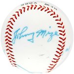 HOF MULTI-SIGNED BASEBALL WITH JOE DiMAGGIO.