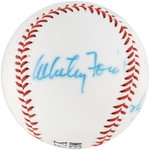 HOF MULTI-SIGNED BASEBALL WITH JOE DiMAGGIO.