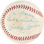 MICKEY MANTLE (HOF) & BROOKS ROBINSON (HOF) SIGNED BASEBALL.