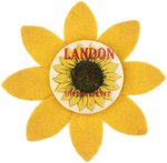 LANDON FOR PRESIDENT RARE HIGHLY DETAILED SUNFLOWER SLOGAN BUTTON HAKE #58.