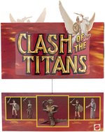 MATTEL CLASH OF THE TITANS ACTION FIGURES HANGING ADVERTISING DISPLAY.
