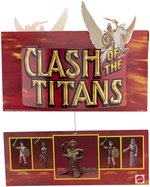 MATTEL CLASH OF THE TITANS ACTION FIGURES HANGING ADVERTISING DISPLAY.