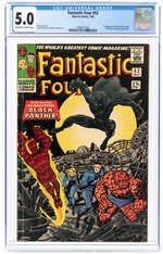 FANTASTIC FOUR #52 JULY 1966 CGC 5.0 VG/FINE (FIRST BLACK PANTHER).