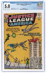 JUSTICE LEAGUE OF AMERICA #13 AUGUST 1962 CGC 5.0 VG/FINE.