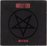 MÖTLEY CRÜE BAND-SIGNED SHOUT AT THE DEVIL LP COVER.