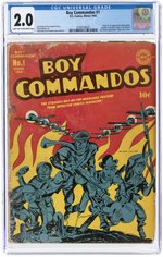 BOY COMMANDOS #1 WINTER 1942 CGC 2.0 GOOD.