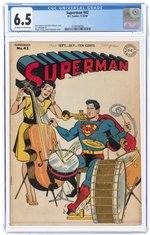 SUPERMAN #42 SEPTEMBER-OCTOBER 1946 CGC 6.5 FINE+.