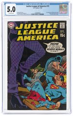 JUSTICE LEAGUE OF AMERICA #75 NOVEMBER 1969 CGC 5.0 VG/FINE.