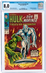 TALES TO ASTONISH #93 JULY 1967 CGC 8.0 VF (INCREDIBLE HULK VS. SILVER SURFER).