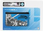 NINTENDO 3DS XL (2014) COMPACT VIDEO GAME SYSTEM SUPER SMASH BROS. BLUE EDITION VGA 85 NM+.