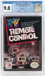 NINTENDO NES (1990) MTV REMOTE CONTROL (OVAL SOQ (R)/H-SEAM SEAL/A) CGC 9.0.