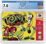 NINTENDO N64 (1999) TONIC TROUBLE (ATWOOD COLLECTION/THIRD-PARTY SEAL/A) CGC 7.0.