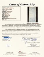 FREDERICK DOUGLASS ABOLITIONIST SIGNED DOCUMENT.