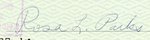 ROSA PARKS CIVIL RIGHTS ACTIVIST SIGNED CHECK.