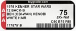 STAR WARS (1978) - BEN (OBI-WAN) KENOBI 12 BACK-B AFA 75 EX+/NM (WHITE HAIR).