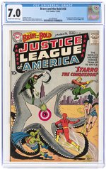 BRAVE AND THE BOLD #28 FEBRUARY-MARCH 1960 CGC 7.0 FINE/VF (FIRST JUSTICE LEAGUE OF AMERICA & STARRO).