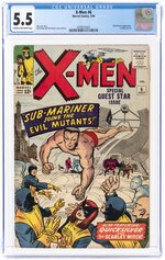 X-MEN #6 JULY 1964 CGC 5.5 FINE-.