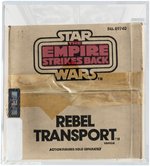 STAR WARS: THE EMPIRE STRIKES BACK (1982) - REBEL TRANSPORT VEHICLE AFA 80 Q-NM (BLUE BOX).