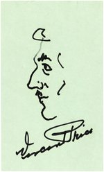 VINCENT PRICE SIGNED SELF-PORTRAIT SKETCH.