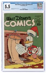 WALT DISNEY'S COMICS AND STORIES #51 DECEMBER 1944 CGC 5.5 FINE-.