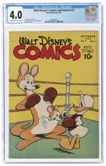 WALT DISNEY'S COMICS AND STORIES #73 OCTOBER 1946 CGC 4.0 VG.