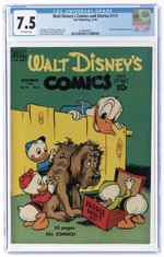 WALT DISNEY'S COMICS AND STORIES #111 DECEMBER 1949 CGC 7.5 VF-.