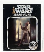 STAR WARS (1977) SERIES II JIGSAW PUZZLE - LUKE SKYWALKER AND PRINCESS LEIA LEAP FOR THEIR LIVES! AFA 80+ NM (NO KENNER LOGO FRONT).