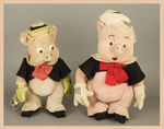 FIFER PIG FRENCH DOLL PAIR.