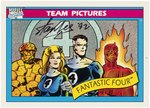 STAN LEE SIGNED 1990 FANTASTIC FOUR TRADING CARD.