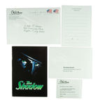 WALTER GIBSON "THE SHADOW" 1994 MOVIE PAPERWORK LOT.