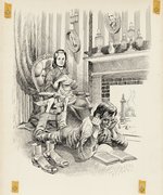 MEET ABRAHAM LINCOLN BOOK PAGE ORIGINAL ART ILLUSTRATION BY JACK DAVIS.