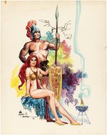 FANTASY COUPLE COLOR COMMISSION ORIGINAL ART BY ALFREDO ALCALA.