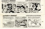 HOWARD THE DUCK DAILY STRIP ORIGINAL ART PAIR BY ALAN KUPPERBERG.