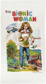 THE SIX MILLION DOLLAR MAN & THE BIONIC WOMAN UNUSED BEACH TOWELS & "KENNER '76" TOY CATALOG.