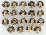 1910-1912 SWEET CAPORAL CIGARETTES HIGH GRADE COMPLETE SET OF 204 BUTTONS W/MANY HOF PLAYERS.