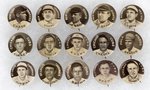 1910-1912 SWEET CAPORAL CIGARETTES HIGH GRADE COMPLETE SET OF 204 BUTTONS W/MANY HOF PLAYERS.