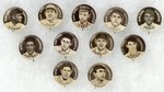 1910-1912 SWEET CAPORAL CIGARETTES HIGH GRADE COMPLETE SET OF 204 BUTTONS W/MANY HOF PLAYERS.