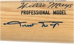 WILLIE MAYS (HOF) SIGNED BASEBALL BAT & BALL.