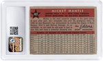 1958 TOPPS #487 MICKEY MANTLE (HOF) '58 ALL-STAR CSG 6.5 EX/NM+.