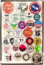 FARM WORKERS CESAR CHAVEZ COLLECTION OF BUTTONS.