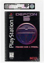 PLAYSTATION PS1 (1995) DEFCON 5 (LONG BOX) VGA 80+ NM.